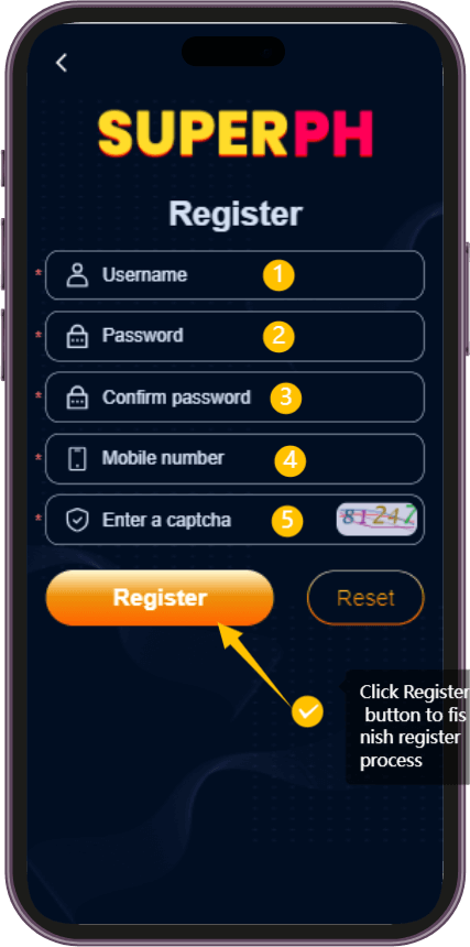 SuperPH Register guide